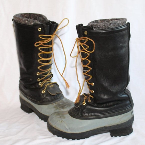 White's 14" Gray Black Elk Guide Pac Boots Leather Insulated Men's 6 Women's 8 - Picture 2 of 14